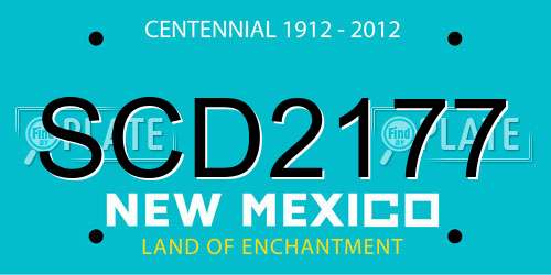 SCD2177 New Mexico License Plate