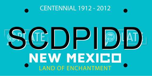 SCDPIDD New Mexico License Plate
