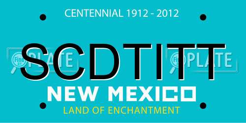 SCDTITT New Mexico License Plate