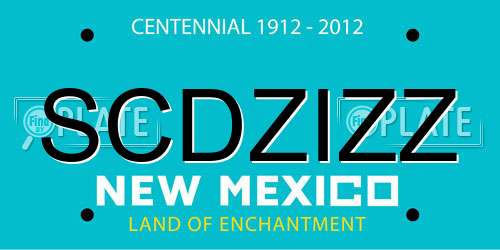SCDZIZZ New Mexico License Plate