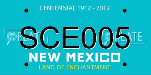 SCE005 New Mexico License Plate