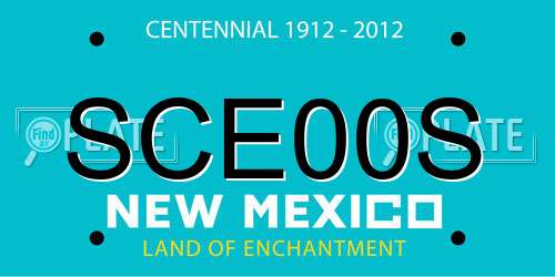 SCE00S New Mexico License Plate