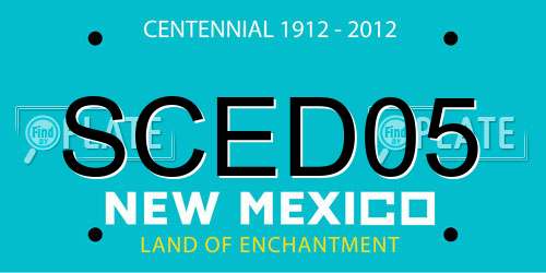 SCED05 New Mexico License Plate