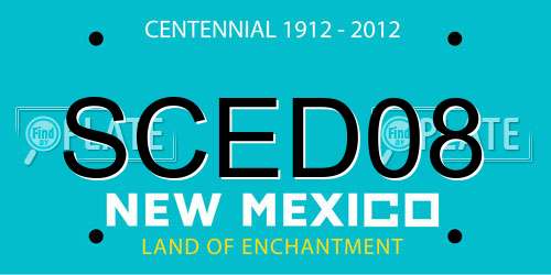 SCED08 New Mexico License Plate