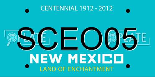 SCEO05 New Mexico License Plate