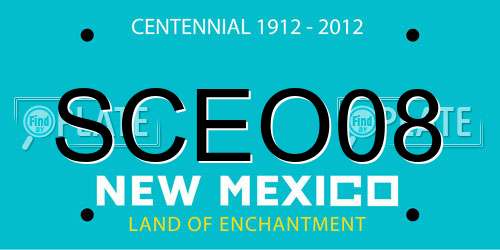 SCEO08 New Mexico License Plate