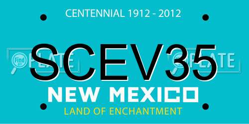 SCEV35 New Mexico License Plate