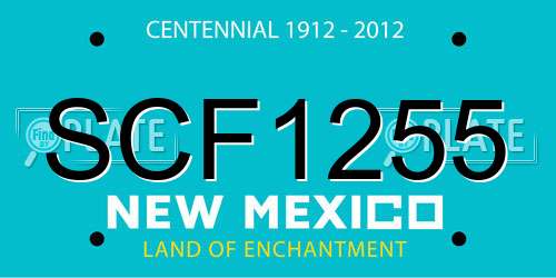 SCF1255 New Mexico License Plate