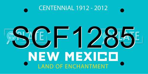 SCF1285 New Mexico License Plate