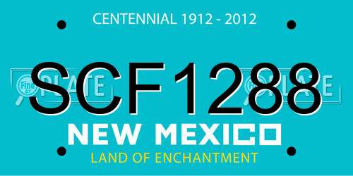 SCF1288 New Mexico License Plate