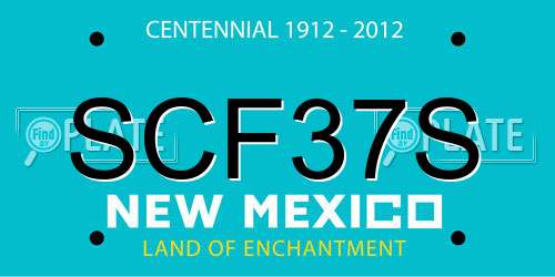 SCF37S New Mexico License Plate