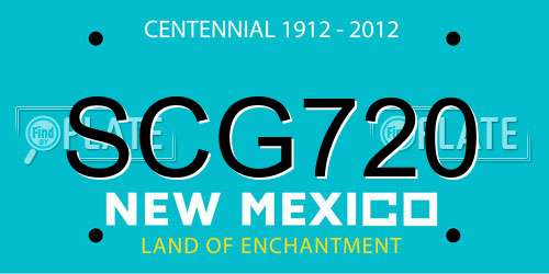 SCG720 New Mexico License Plate