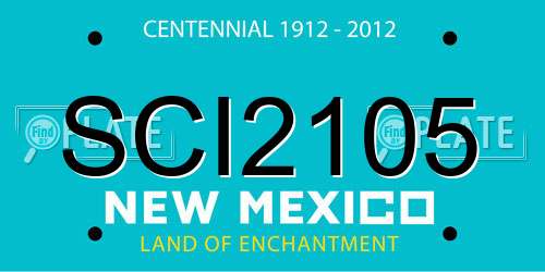 SCI2105 New Mexico License Plate