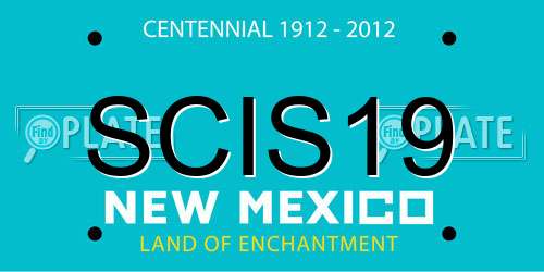 SCIS19 New Mexico License Plate