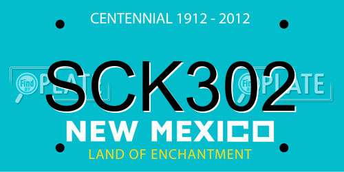 SCK302 New Mexico License Plate