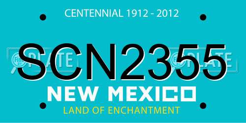 SCN2355 New Mexico License Plate