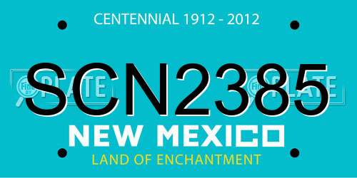 SCN2385 New Mexico License Plate