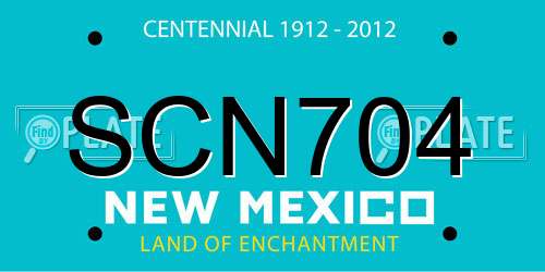 SCN704 New Mexico License Plate