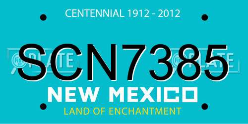 SCN7385 New Mexico License Plate