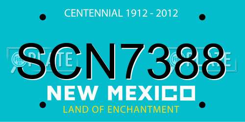 SCN7388 New Mexico License Plate