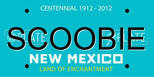 SCOOBIE New Mexico License Plate