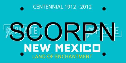 SCORPN New Mexico License Plate