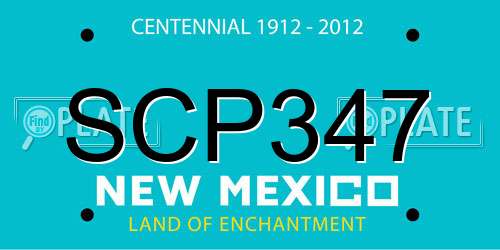 SCP347 New Mexico License Plate