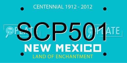 SCP501 New Mexico License Plate