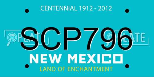 SCP796 New Mexico License Plate