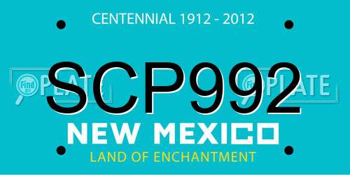 SCP992 New Mexico License Plate