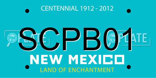 SCPB01 New Mexico License Plate