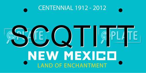 SCQTITT New Mexico License Plate