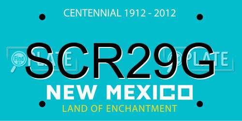 SCR29G New Mexico License Plate