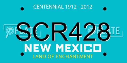 SCR428 New Mexico License Plate