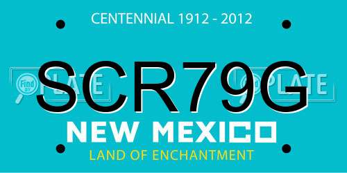 SCR79G New Mexico License Plate