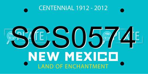 SCS0574 New Mexico License Plate