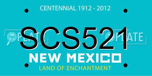 SCS521 New Mexico License Plate