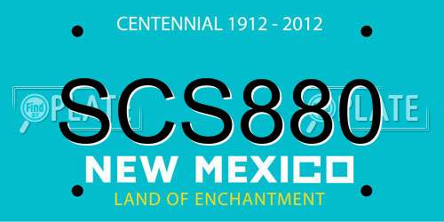 SCS880 New Mexico License Plate