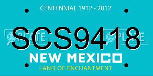 SCS9418 New Mexico License Plate