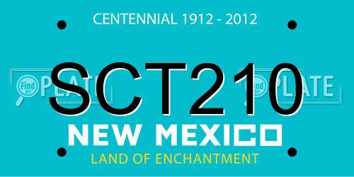 SCT210 New Mexico License Plate