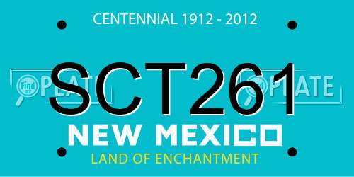 SCT261 New Mexico License Plate