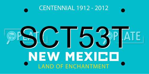 SCT53T New Mexico License Plate