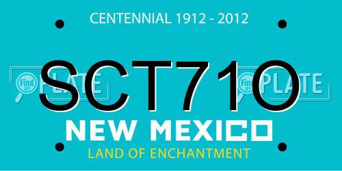 SCT71O New Mexico License Plate