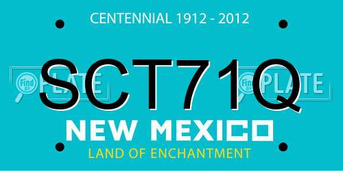 SCT71Q New Mexico License Plate