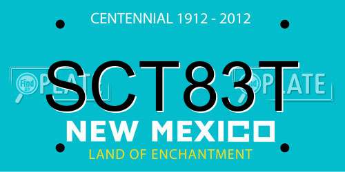 SCT83T New Mexico License Plate