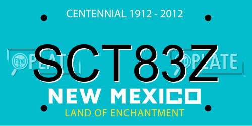 SCT83Z New Mexico License Plate