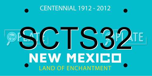 SCTS32 New Mexico License Plate