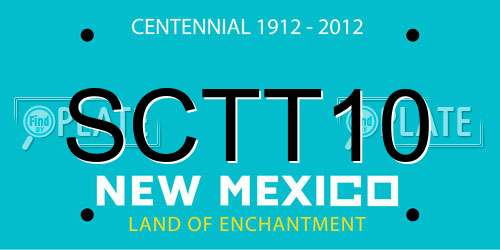 SCTT10 New Mexico License Plate