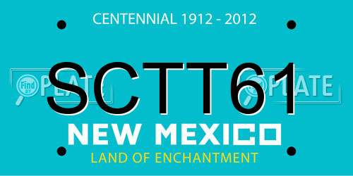 SCTT61 New Mexico License Plate