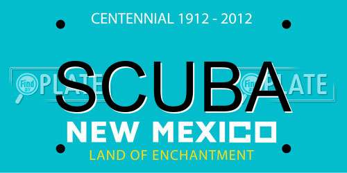 SCUBA New Mexico License Plate